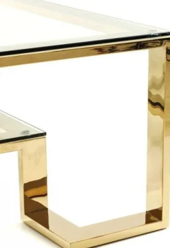 Stoliki Kawowe*KARE Design Ława Gold Rush 120x120 Cm Złota