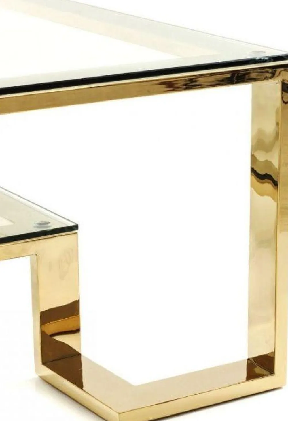 Stoliki Kawowe*KARE Design Ława Gold Rush 120x120 Cm Złota