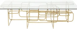 Stoliki Kawowe*KARE Design Ława Meander 140x80 Cm Transparentno-złota