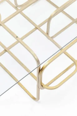 Stoliki Kawowe*KARE Design Ława Meander 140x80 Cm Transparentno-złota