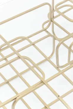 Stoliki Kawowe*KARE Design Ława Meander 140x80 Cm Transparentno-złota