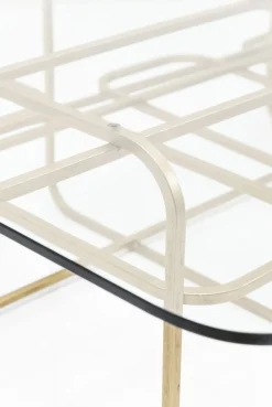 Stoliki Kawowe*KARE Design Ława Meander 140x80 Cm Transparentno-złota