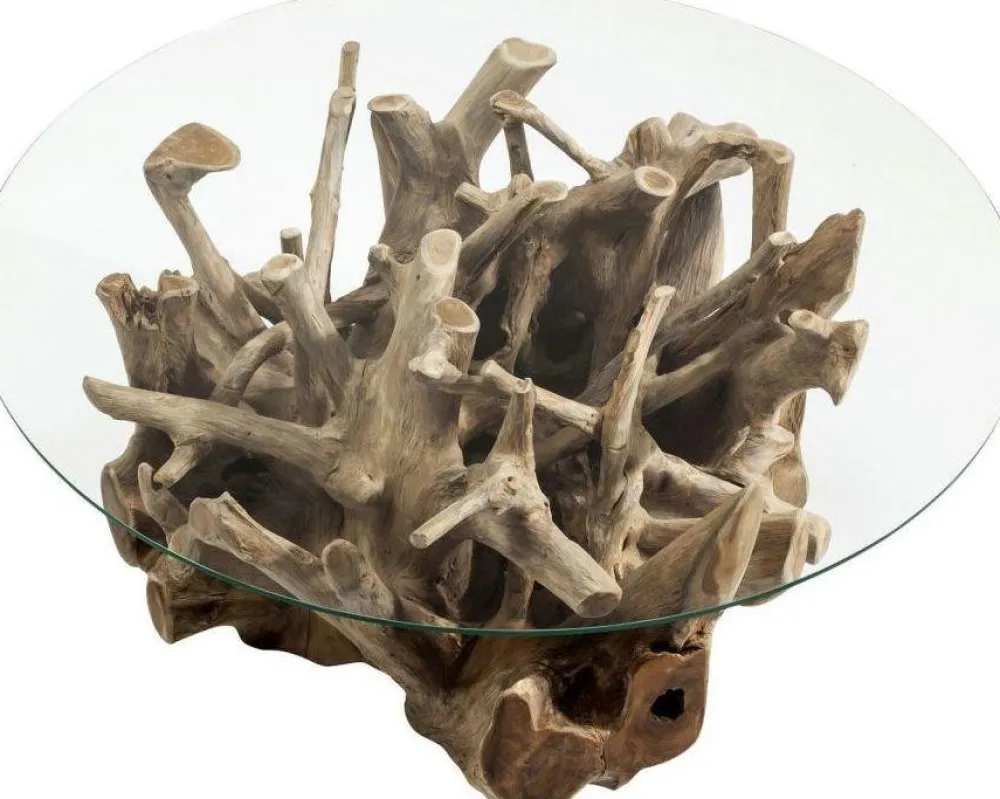 Stoliki Kawowe*KARE Design Ława Roots Ø100 Cm Drewniana