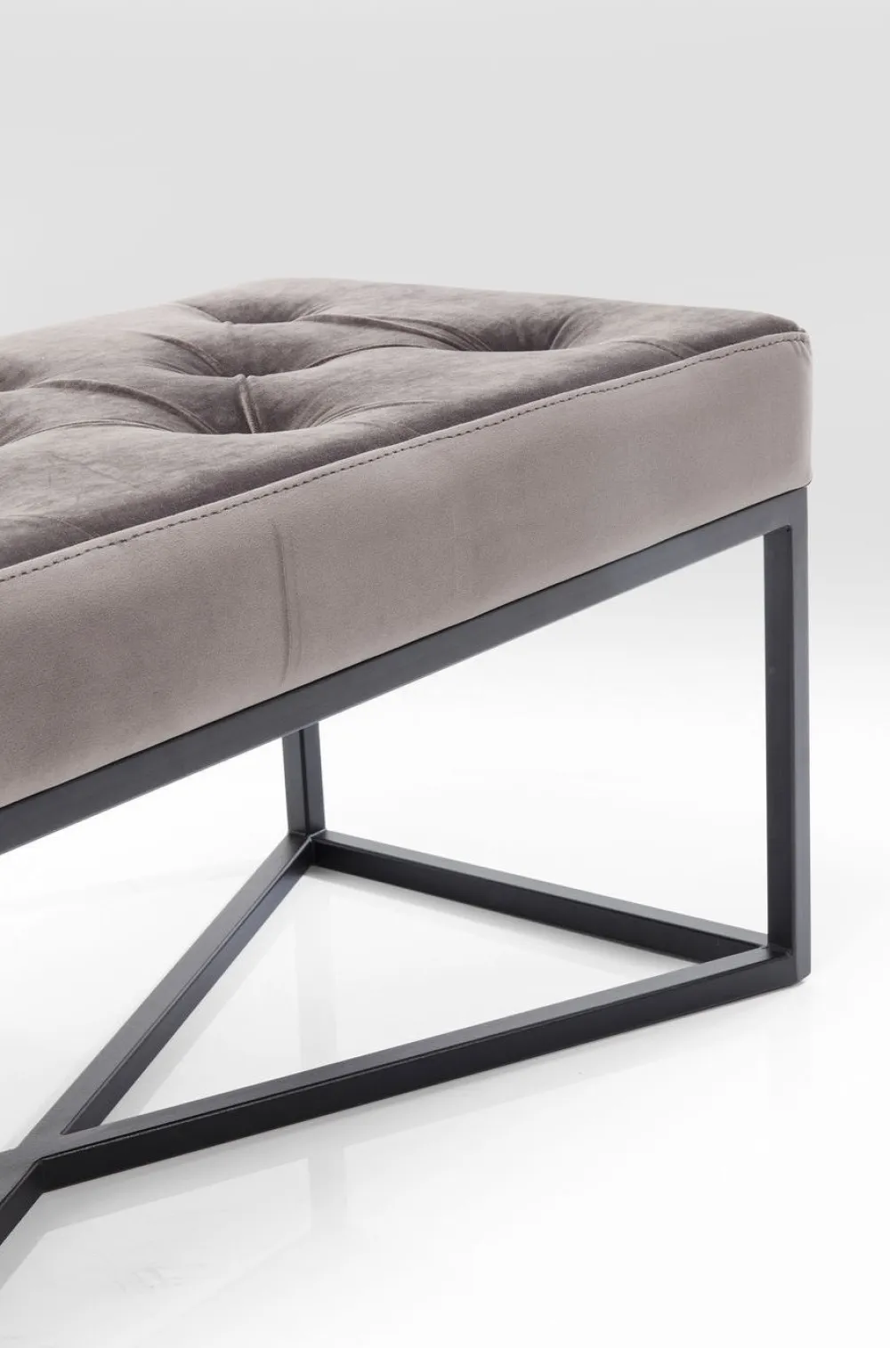 Ławki*KARE Design Ławka Crossover 90x40 Cm Szara