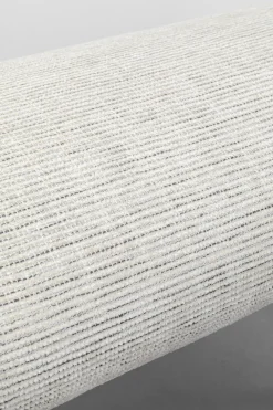 Ławki*KARE Design Ławka Do Przedpokoju Jasnoszara Z Czarnymi Stalowymi Nogami 130 Cm