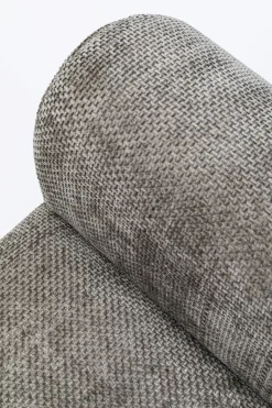 Ławki*KARE Design Ławka Do Przedpokoju Szara Tapicerowana Nogi Złote 100 Cm