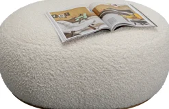 Ławki*KARE Design Ławka Do Przedpokoju Tkanina Boucle Biała 81x65 Cm