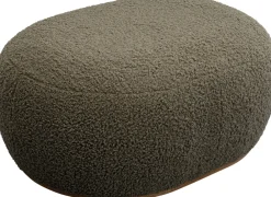 Ławki*KARE Design Ławka Do Przedpokoju Tkanina Boucle Oliwkowa Zieleń 81x65 Cm
