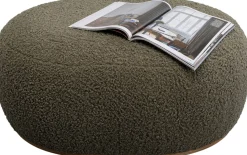 Ławki*KARE Design Ławka Do Przedpokoju Tkanina Boucle Oliwkowa Zieleń 81x65 Cm