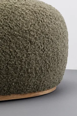 Ławki*KARE Design Ławka Do Przedpokoju Tkanina Boucle Oliwkowa Zieleń 81x65 Cm