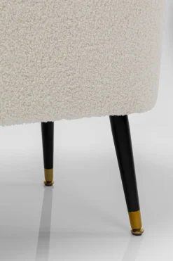 Ławki*KARE Design Ławka Do Przedpokoju Ze Schowkiem Tkanina Pluszowa Biała 109x45 Cm