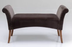 Ławki*KARE Design Ławka Motley Velvet 107x62 Cm Brązowa