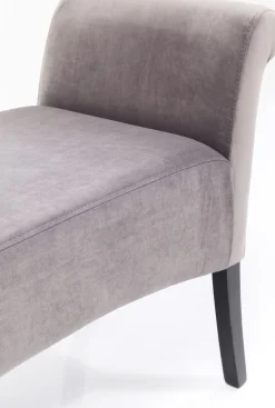 Ławki*KARE Design Ławka Motley Velvet 110x61 Cm Srebrnoszara
