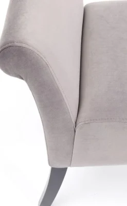 Ławki*KARE Design Ławka Motley Velvet 110x61 Cm Srebrnoszara