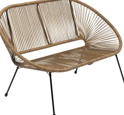 Sofy*KARE Design Ławka Ogrodowa Naturalna żyłkowa 121 Cm