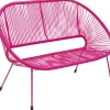 Sofy*KARE Design Ławka Ogrodowa Różowa żyłkowa 121 Cm