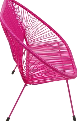 Sofy*KARE Design Ławka Ogrodowa Różowa żyłkowa 121 Cm