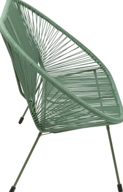 Sofy*KARE Design Ławka Ogrodowa Zielona żyłkowa 121 Cm