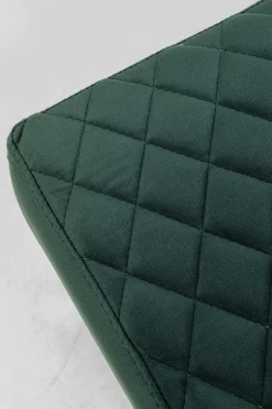 Ławki*KARE Design Ławka Smart 90x40 Cm Ciemnozielona - Nogi Złote