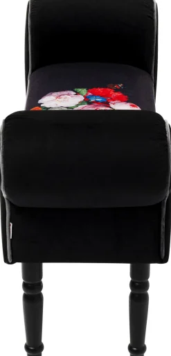 Ławki*KARE Design Ławka Wing Blossom 100x54 Cm Czarna