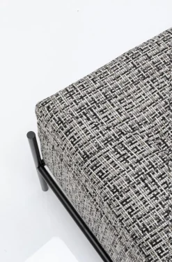 Ławki*KARE Design Ławka Ze Schowkiem Buttons Storage 120x43 Cm Czarno-biała