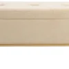 Ławki*KARE Design Ławka Ze Schowkiem Buttons Storage 80x43 Cm Beżowa