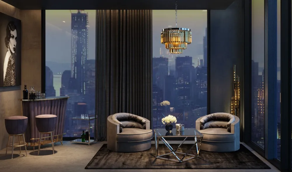 Barki*KARE Design Barek After Work 120x104 Cm Chromowy