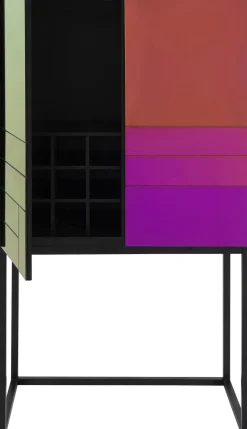 Barki*KARE Design Barek Do Salonu Szkło Lustrzane Kolory Tęczy 80x150 Cm