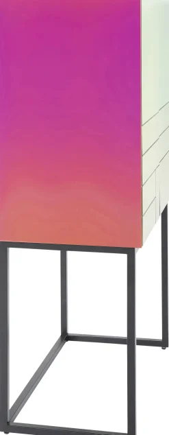 Barki*KARE Design Barek Do Salonu Szkło Lustrzane Kolory Tęczy 80x150 Cm