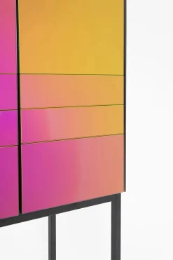 Barki*KARE Design Barek Do Salonu Szkło Lustrzane Kolory Tęczy 80x150 Cm