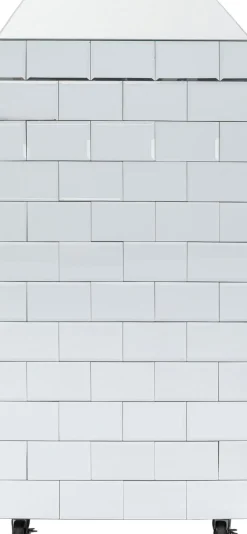 Barki*KARE Design Barek Lustrzany Na Kółkach Glamour 105x120 Cm