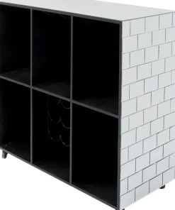 Barki*KARE Design Barek Lustrzany Na Kółkach Glamour 105x120 Cm
