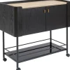 Barki*KARE Design Barek Na Kółkach Milano 97x93 Cm Ciemnobrązowy