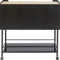 Barki*KARE Design Barek Na Kółkach Milano 97x93 Cm Ciemnobrązowy