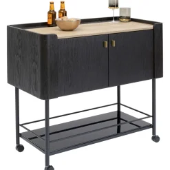 Barki*KARE Design Barek Na Kółkach Milano 97x93 Cm Ciemnobrązowy