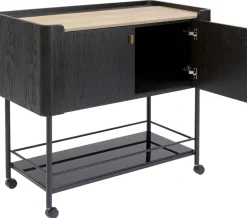 Barki*KARE Design Barek Na Kółkach Milano 97x93 Cm Ciemnobrązowy