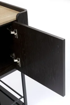 Barki*KARE Design Barek Na Kółkach Milano 97x93 Cm Ciemnobrązowy