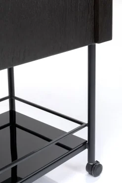 Barki*KARE Design Barek Na Kółkach Milano 97x93 Cm Ciemnobrązowy