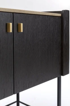 Barki*KARE Design Barek Na Kółkach Milano 97x93 Cm Ciemnobrązowy