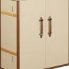 Barki*KARE Design Barek Rozkładany Kremowy Tapicerowany 100x114 Cm