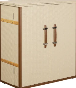 Barki*KARE Design Barek Rozkładany Kremowy Tapicerowany 100x114 Cm