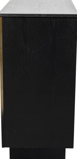 Barki*KARE Design Barek Z Blatem Czarno-złoty Front Stal Nierdzewna 120x105 Cm