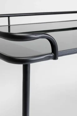 Biurka*KARE Design Biurko Loft Ze Szklanym Blatem I Szufladą Czarne 120x60 Cm