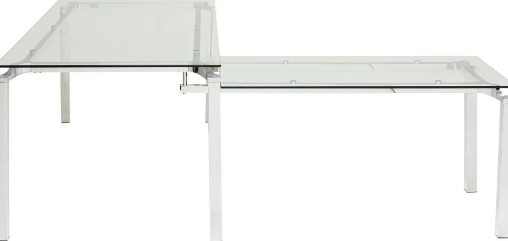 Biurka*KARE Design Biurko Lorenco 210x180 Cm Ze Szklanym Blatem
