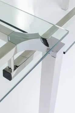 Biurka*KARE Design Biurko Lorenco 210x180 Cm Ze Szklanym Blatem