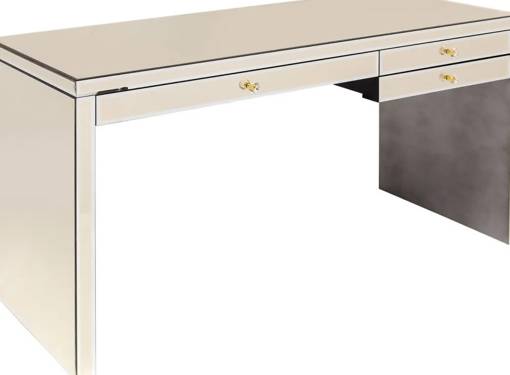 Biurka*KARE Design Biurko Luxury Champagne 140x61 Cm Szampańskie