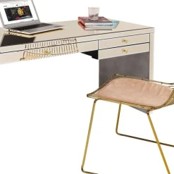 Biurka*KARE Design Biurko Luxury Champagne 140x61 Cm Szampańskie