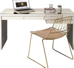 Biurka*KARE Design Biurko Luxury Champagne 140x61 Cm Szampańskie