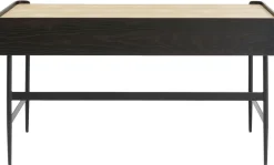 Biurka*KARE Design Biurko Milano 140x58 Cm Ciemnobrązowe Z Kremowym Blatem