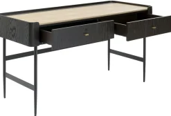 Biurka*KARE Design Biurko Milano 140x58 Cm Ciemnobrązowe Z Kremowym Blatem